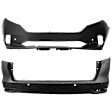 Front and Rear Primed Bumper Cover CAPA Certified