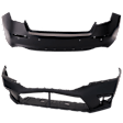 Front and Rear Primed Bumper Cover 1.5L, 4Cyl