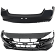 Front and Rear Primed Bumper Cover CAPA Certified