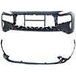 Front, Upper and Lower Primed Bumper Cover