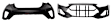 Front and Rear Primed Bumper Cover