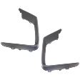 Front, Driver and Passenger Side, Outer Bumper Trims, Gray