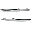 Driver and Passenger Side Grille Assemblies, Chrome, Grille Extension, CAPA CERTIFIED