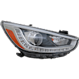 Driver and Passenger Side Projector Halogen Headlight, With bulb(s), OE Replacement