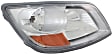 Driver and Passenger Side Halogen Headlight, Without bulb(s), OE Replacement