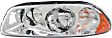 Driver and Passenger Side Headlights, without Bulbs, Halogen, For Models with Set Back Axle