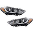 2017 Hyundai Elantra - Driver and Passenger Side Halogen Headlight, With bulb(s), Korea or USA Built Vehicle, OE Replacement