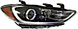 2017 Hyundai Elantra - Driver and Passenger Side Halogen Headlight, With bulb(s), Korea or USA Built Vehicle, OE Replacement