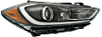 Driver and Passenger Side Headlights, with Bulbs, Halogen, without Daytime Running Light, Korea or USA Built Vehicle, CAPA CERTIFIED