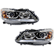 2017 Honda Accord - Driver and Passenger Side Halogen Headlight, With bulb(s), OE Replacement, Sedan