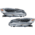 Driver and Passenger Side Headlights, with Bulbs, LED, Sedan, With Navigation Package, EX/Touring Models, CAPA Certified