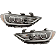 Driver and Passenger Side Headlights, with Bulbs, HID/Xenon, with HID Bulbs and ballast, Sedan
