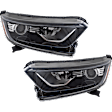 Driver and Passenger Side Headlights, with Bulbs, Halogen, North America Built Vehicle