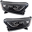 Driver and Passenger Side Headlights, with Bulbs, Halogen, North America Built Vehicle, CAPA CERTIFIED