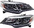 Driver and Passenger Side Halogen Headlight, With bulb(s), OE Replacement