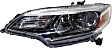 Driver and Passenger Side Halogen Headlight, With bulb(s), OE Replacement