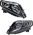 Driver and Passenger Side Headlights, with Bulbs, Halogen, For Models without Daytime Running Light