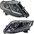 Driver and Passenger Side Headlights, with Bulbs, Halogen, For Models with Daytime Running Light