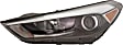 Driver and Passenger Side Headlights, with Bulbs, Halogen, For Models with LED Position Light, with LED position (parking) light