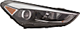 Driver and Passenger Side Headlights, with Bulbs, Halogen, For Models with LED Position Light, with LED position (parking) light