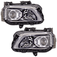 Driver and Passenger Side Halogen Headlight, With bulb(s), OE Replacement
