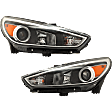 Driver and Passenger Side Halogen Headlight, With bulb(s), OE Replacement