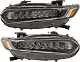 Driver and Passenger Side LED Headlight, With bulb(s), OE Replacement, CAPA Certified