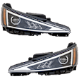 2019 Hyundai Elantra - Driver and Passenger Side Halogen Headlight, With bulb(s), USA Built Vehicle, OE Replacement