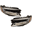 Driver and Passenger Side LED Headlight, With bulb(s), OE Replacement