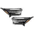 Driver and Passenger Side Headlights, with Bulbs, LED, North America Built Vehicle