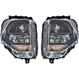 Driver and Passenger Side Halogen Headlight, With bulb(s), OE Replacement