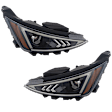 2019 Hyundai Elantra - Driver and Passenger Side Halogen Headlight, With bulb(s), For Models With LED Daytime Running Light, Korea or USA Built Vehicle, OE Replacement, CAPA Certified
