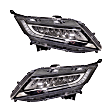 Driver and Passenger Side LED Headlight, With bulb(s), OE Replacement, CAPA Certified