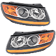 Driver and Passenger Side Halogen Headlight, With bulb(s), OE Replacement