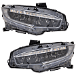 Driver and Passenger Side Headlights, with Bulbs, LED, North America Built Vehicle