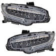 Driver and Passenger Side Headlights, with Bulbs, LED, North America Built Vehicle, CAPA Certified