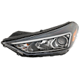 Driver and Passenger Side Headlights, with Bulbs, Halogen, For Models with LED Position Light, CAPA Certified