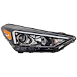 Driver and Passenger Side Headlights, with Bulbs, Halogen, For Models without LED Position Light, CAPA Certified