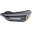 Driver and Passenger Side Headlights, with Bulbs, LED, For Models with LED Accent Light, CAPA Certified