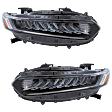 Driver and Passenger Side LED Headlight, With bulb(s), OE Replacement, CAPA Certified