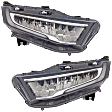 Driver and Passenger Side LED Headlight, With bulb(s)