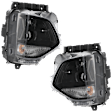 Driver and Passenger Side LED Headlight, With bulb(s), CAPA Certified