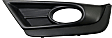 Front, Driver and Passenger Side Fog Light Trims, Black
