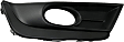 Front, Driver and Passenger Side Fog Light Trims, Black