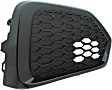 Fog Light Cover - Front, Driver and Passenger Side, Black, Hatchback, Without Adaptive Cruise Control