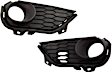 2019-2022 Honda Pilot - Front, Driver and Passenger Side Fog Light Trims, Textured Black, For Models without Parking Aid Sensor