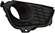 2019-2022 Honda Pilot - Front, Driver and Passenger Side Fog Light Trims, Textured Black, For Models without Parking Aid Sensor