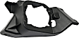 Front, Driver and Passenger Side Fog Light Brackets, Textured Black