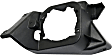 Front, Driver and Passenger Side Fog Light Brackets, Textured Black