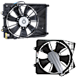 OE Replacement Radiator and A/C Condenser Fan Driver and Passenger Side, Single fan